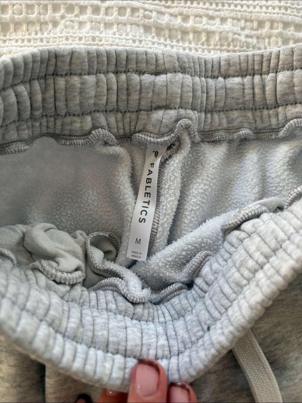 Fabletics Neutral Jogger Set - Cream & Light Gray - Picture 5 of 5